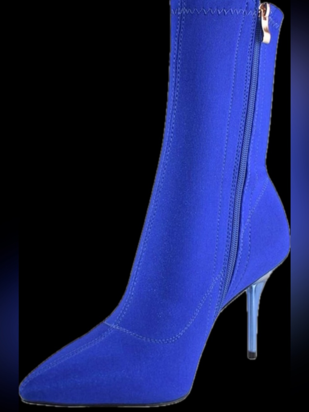 NEW Bright blue stiletto high heeled heels sock calf ankle booties heels boots